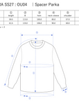 Spacer Parka / grey - Size chart