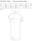 Phenomenal Sheer Robe / oil-black - Size chart