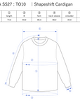 Shapeshift Cardigan / grey-m - Size chart